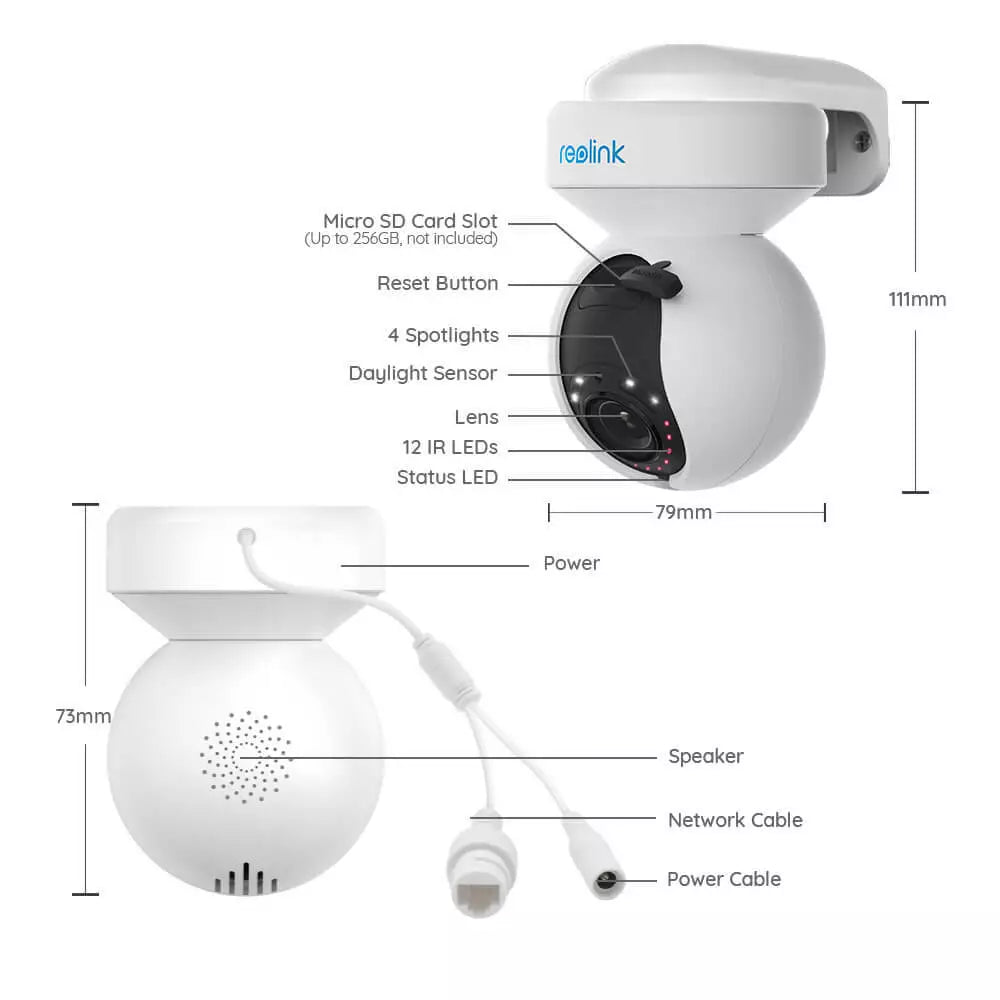 Outdoor WiFi Security Camera with Auto Tracking & Night Vision