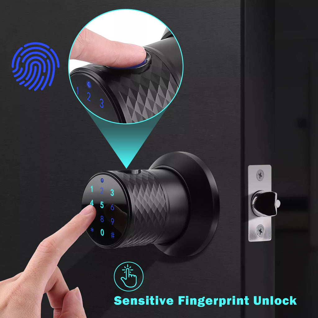 Smart Fingerprint Door Lock with Keypad App Control