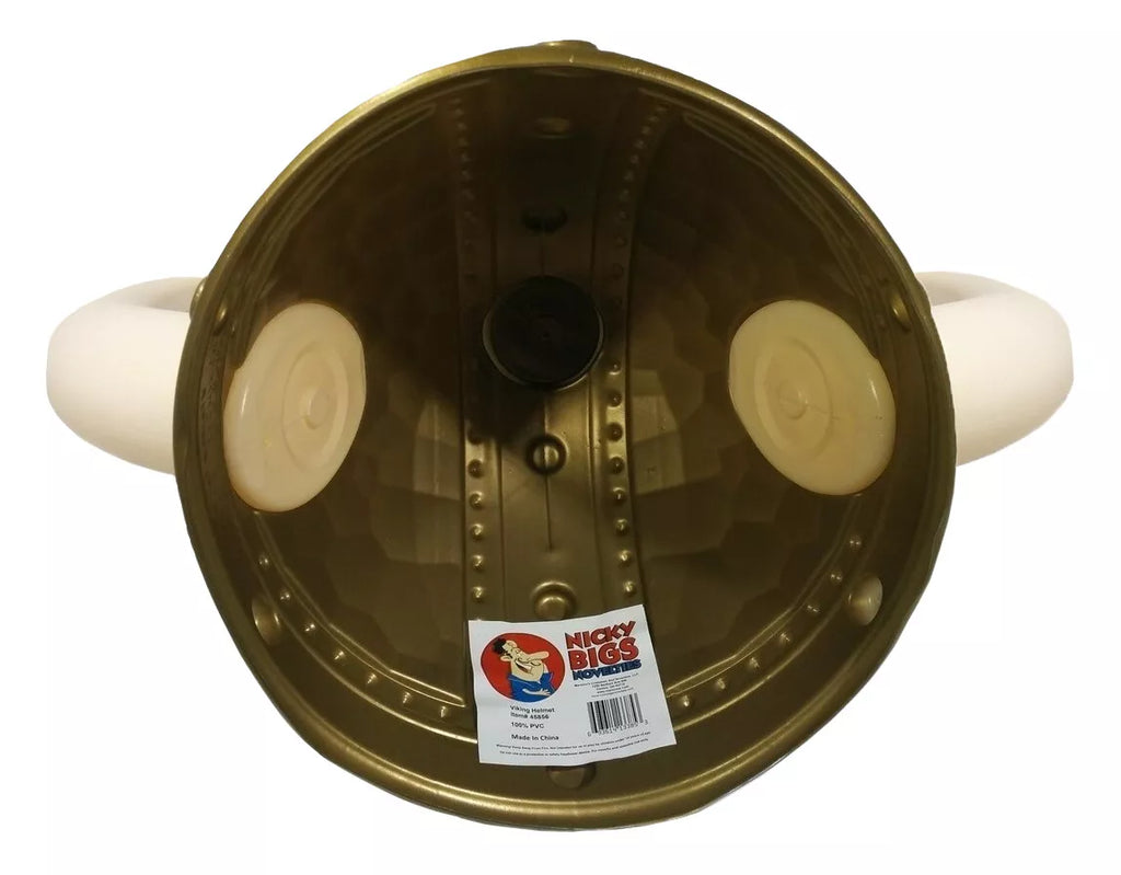 Adult Viking Helmet with White Horns Barbarian Costume Accessory