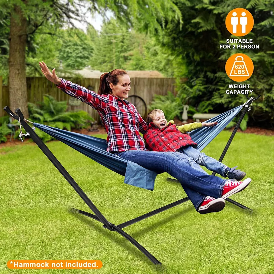 9FT Adjustable Hammock Chair Stand with Carry Case and Steel Frame