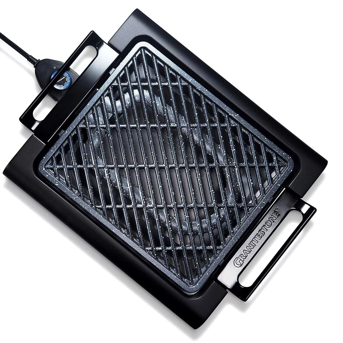 Indoor Smokeless Electric Grill with Nonstick Tray Safe Cool Handles