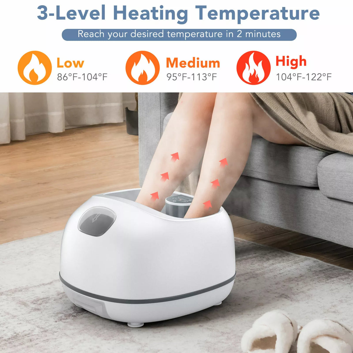 Intelligent Steam Foot Bath Spa Adjustable Heating Timer Functions