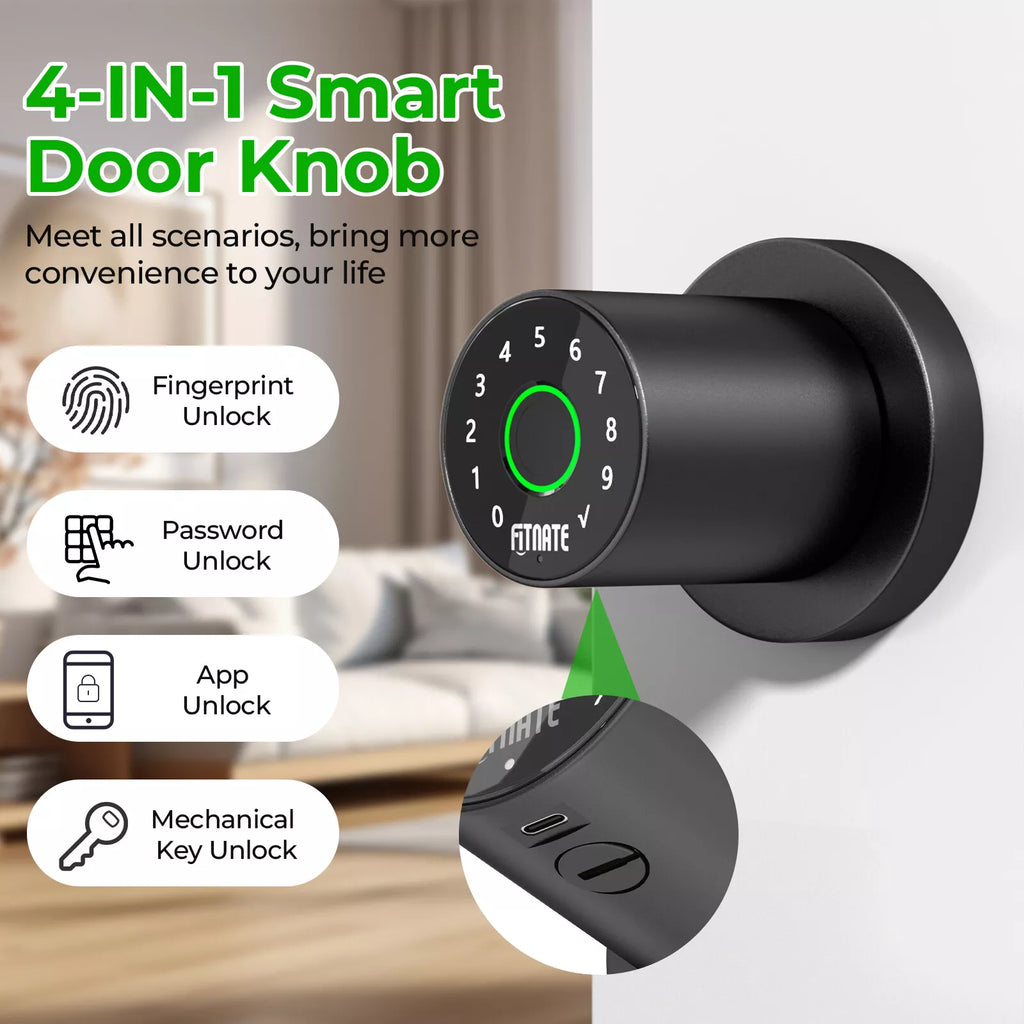 Smart Fingerprint Door Lock with Keypad and App Control