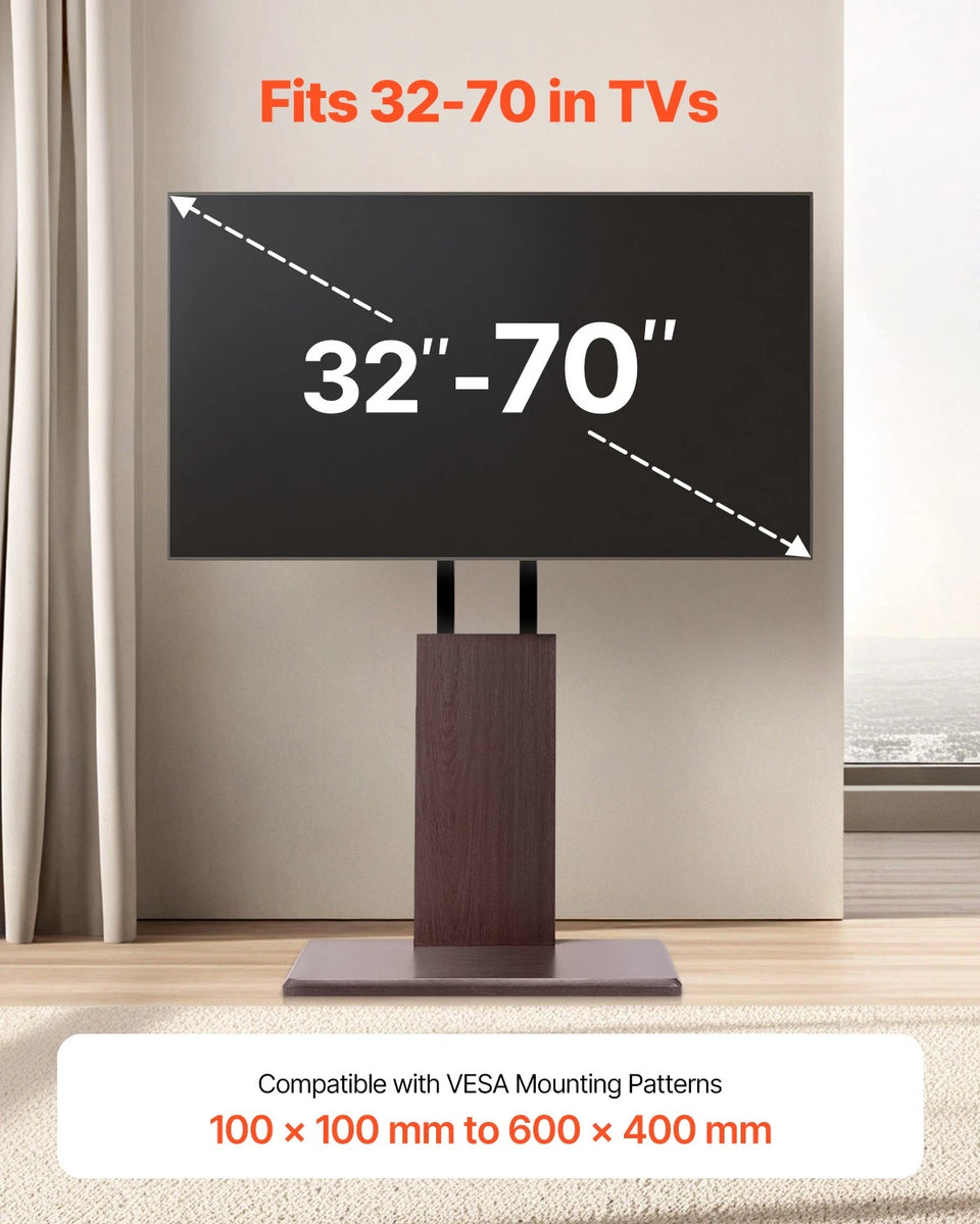 Swivel Universal TV Stand for 32–70 Inch Screens with Height Adjust