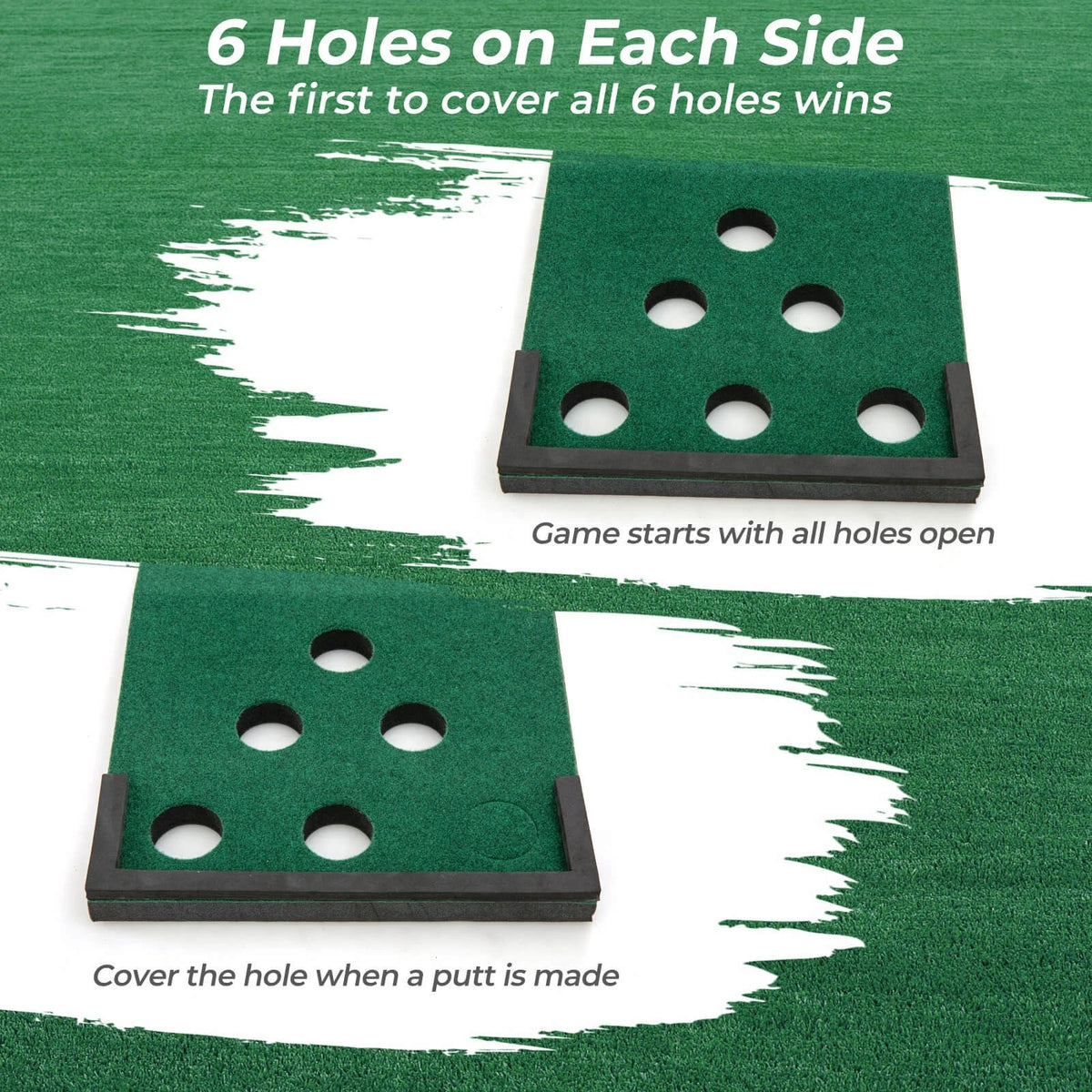 11FT Golf Putting Game Set with Adjustable Putters, Balls & Carry Bag