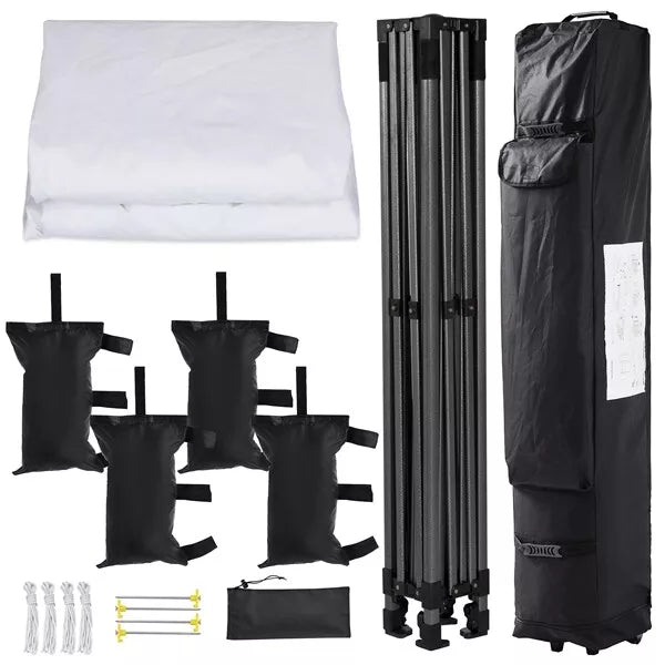 10x10 FT Waterproof Pop-Up Canopy Tent with Steel Frame Outdoor