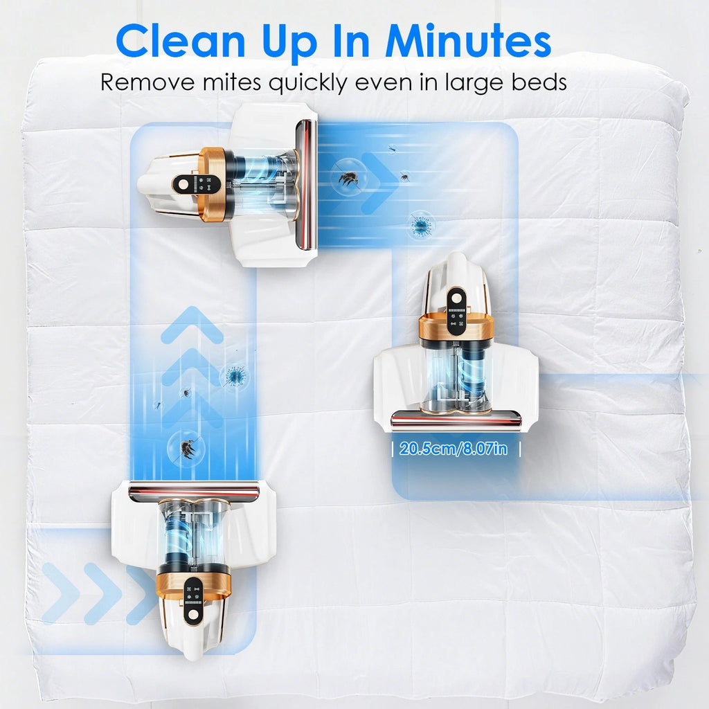 Cordless UV Bed Vacuum Cleaner 16KPa Anti-Mite 200W Deep Clean