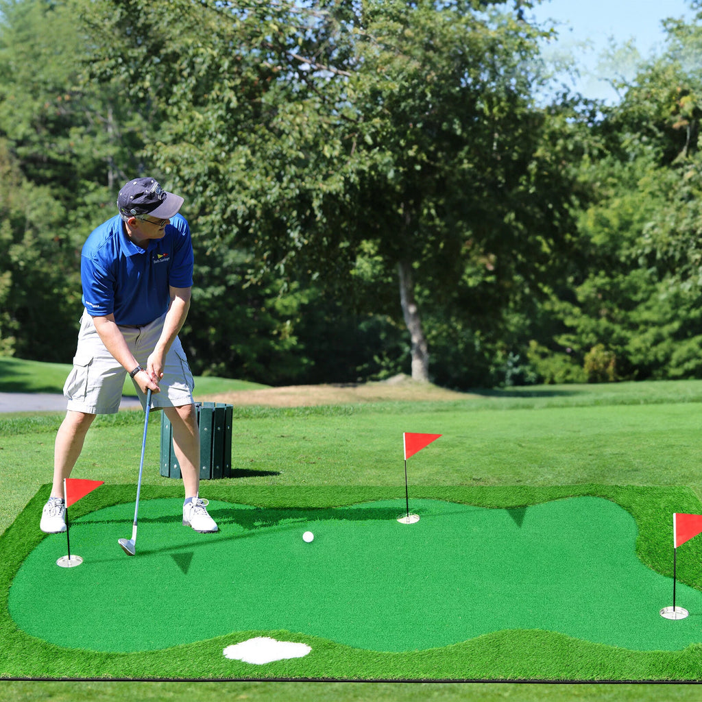 10x5 FT Golf Putting Green Mat with 3 Holes and Complete Accessories