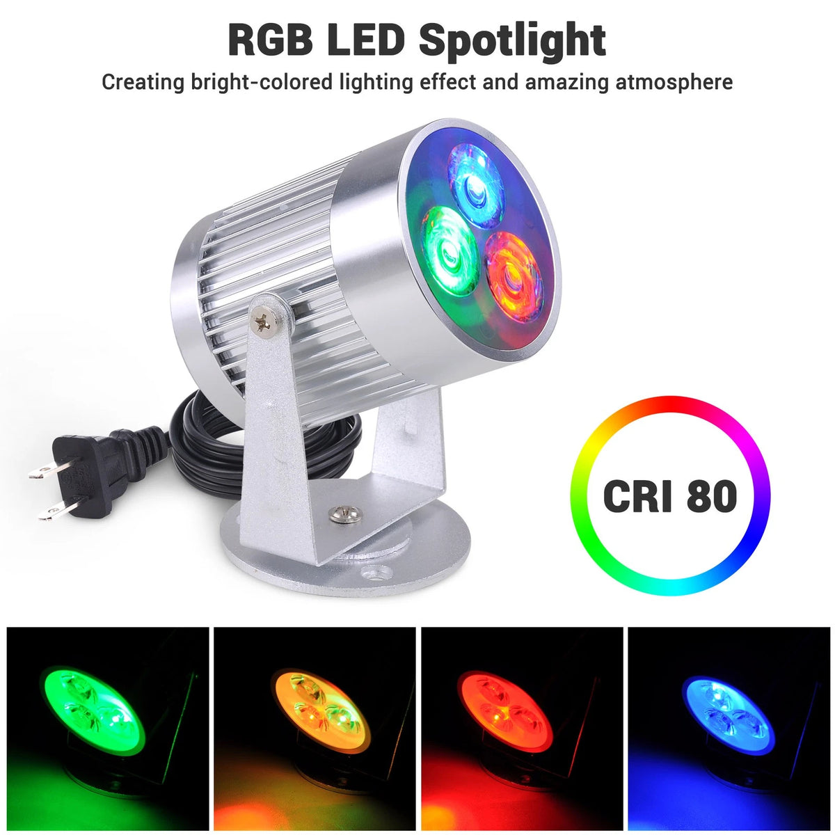 16" Mirror Disco Ball with 6RPM Motor & RGB LED Spotlight Party Set