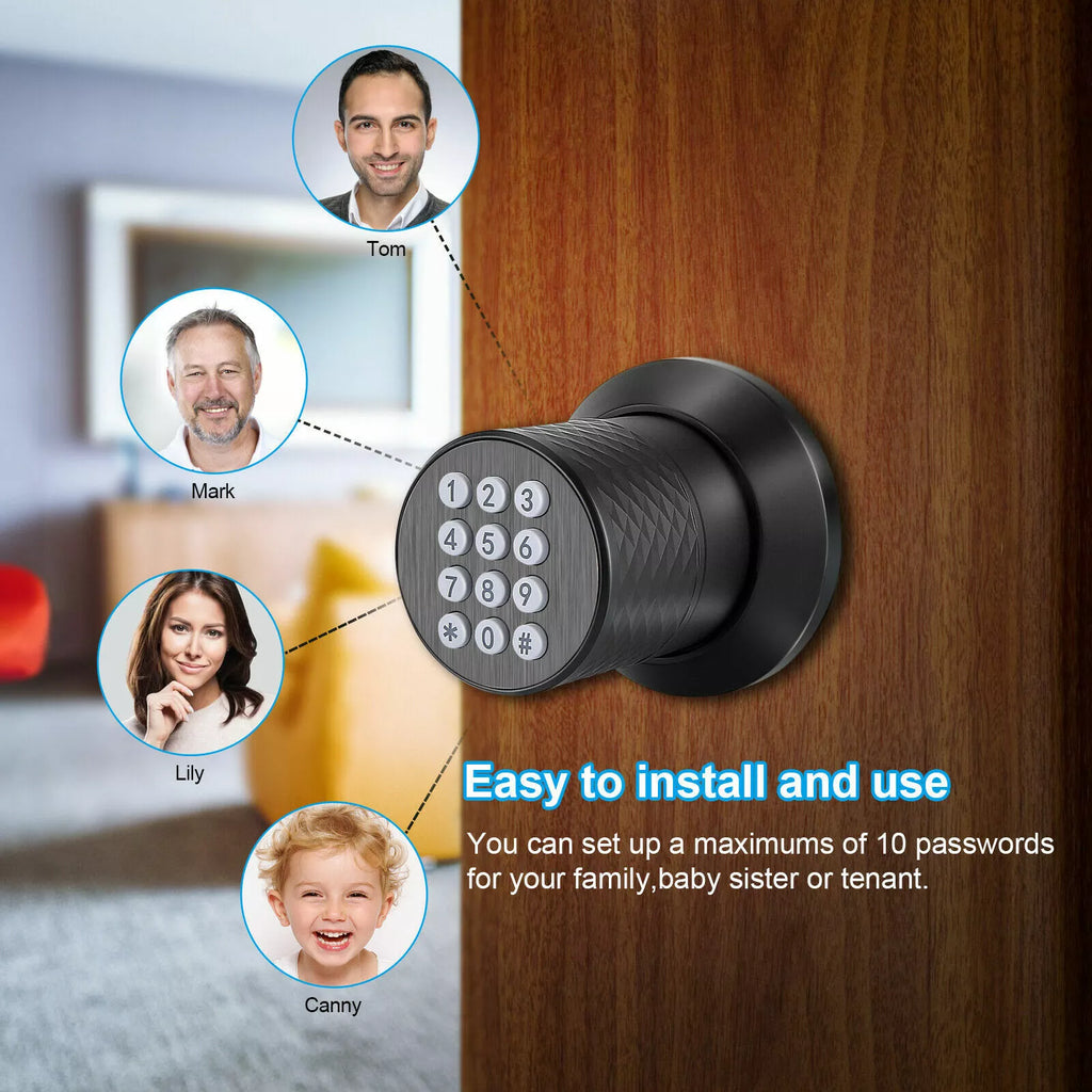 Keyless Touchscreen Door Lock Code Access and Backup Keys