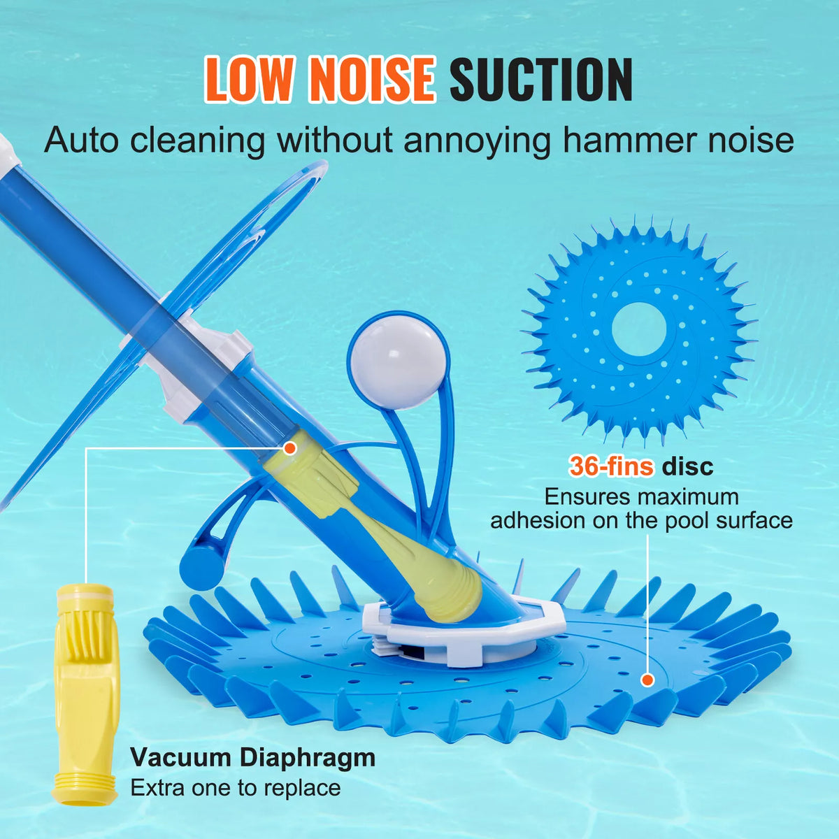 Automatic Suction Pool Cleaner Quiet Operation