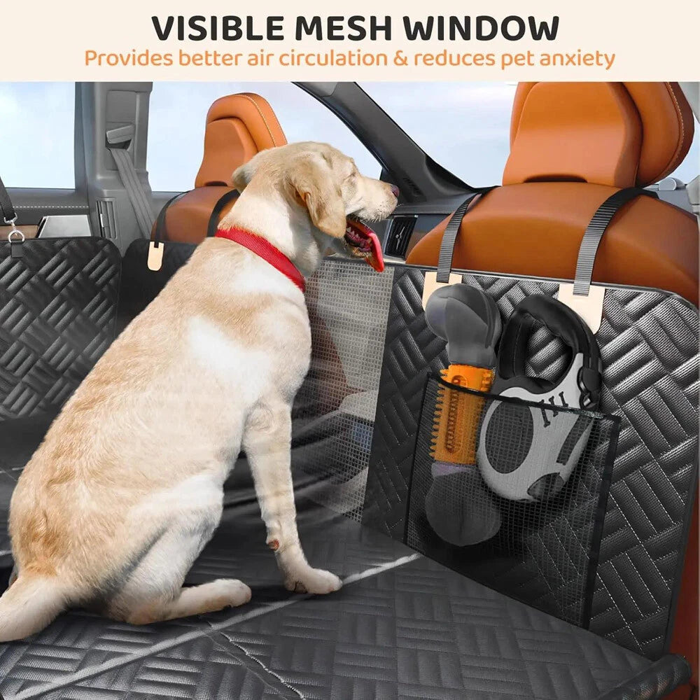 Dog Car Seat Cover Hard Bottom Extender 400LB Support Travel Bed