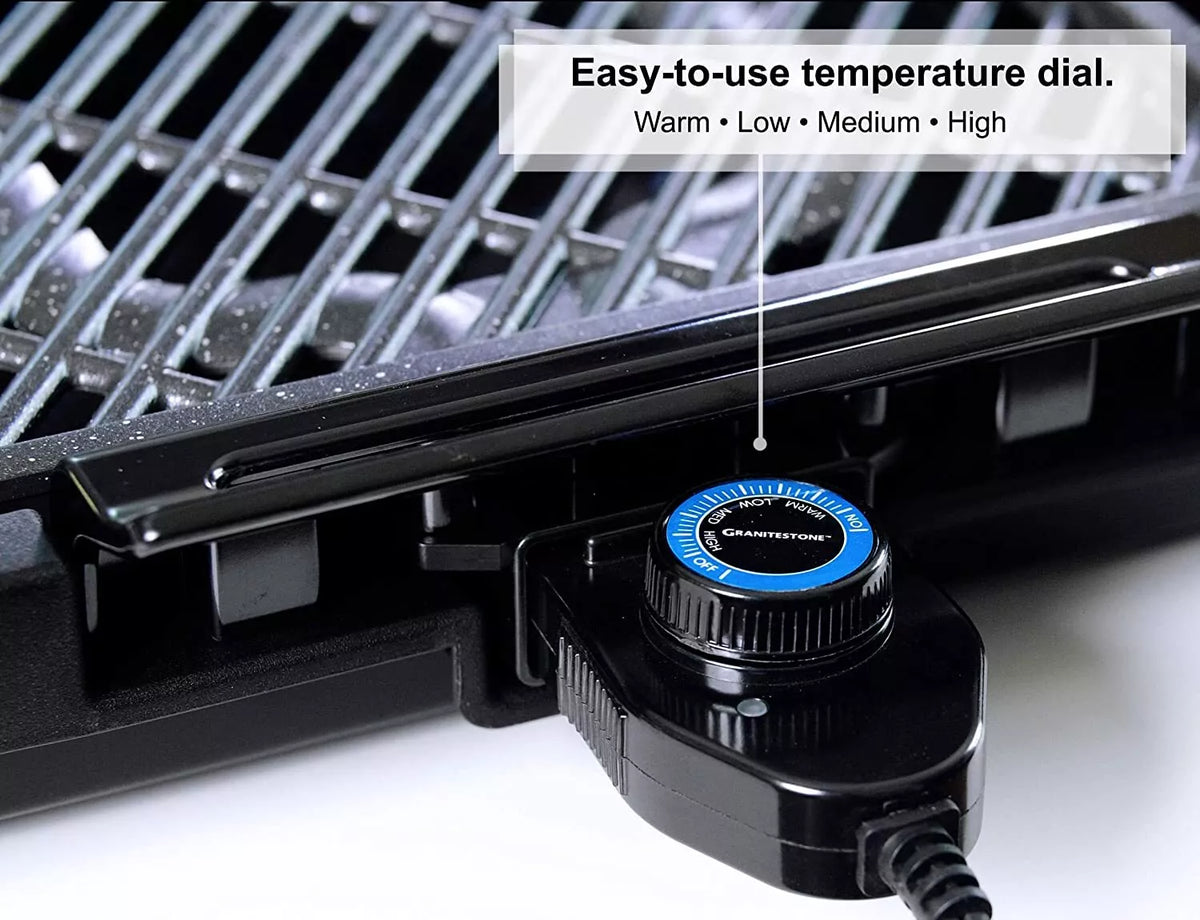 Indoor Smokeless Electric Grill with Nonstick Tray Safe Cool Handles