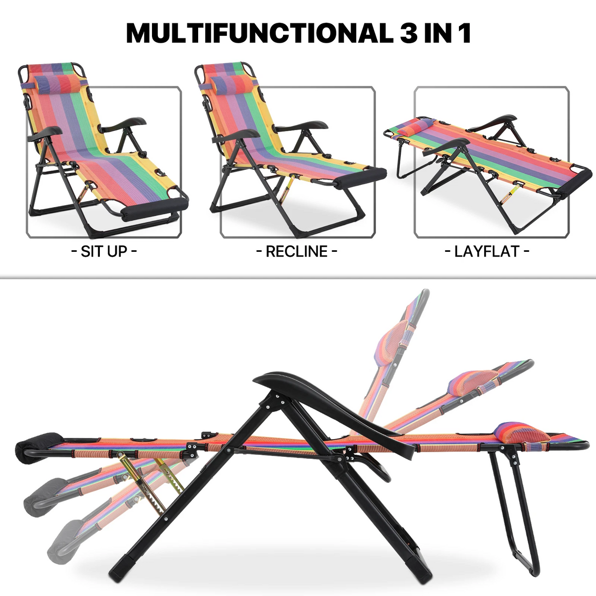 Zero Gravity Recliner Chair with Footrest Camping Patio