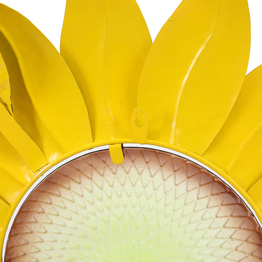 Sunflower Metal & Glass Wall Art Indoor Outdoor Decorative Decor