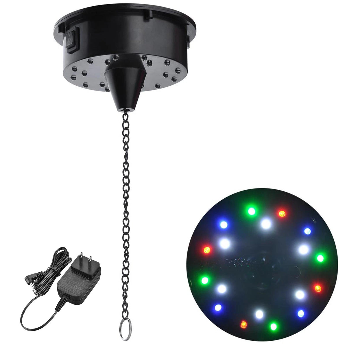 16" Mirror Disco Ball with 6RPM Motor & RGB LED Spotlight Party Set