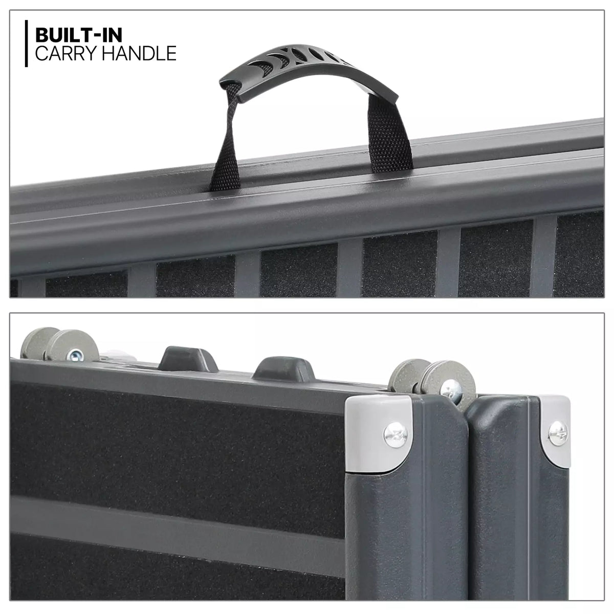 Foldable Dog Ramp with Steel Frame and Anti-Slip Surface for SUVs