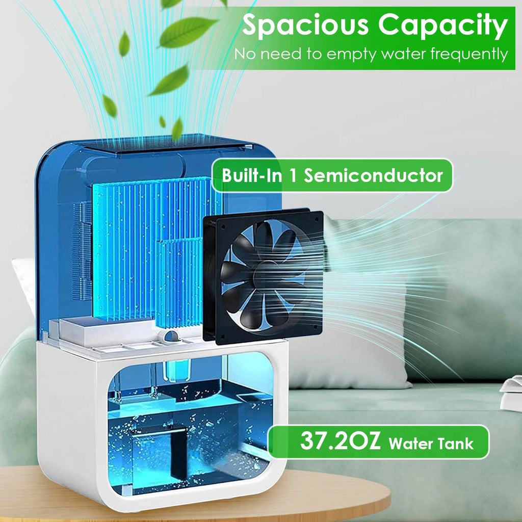 Portable Dehumidifier 1.1L Tank LED Touch Timer for Home Use