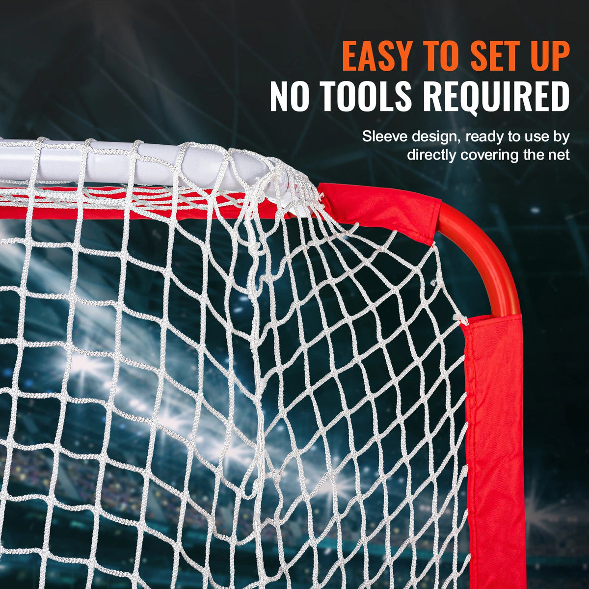Youth Steel Hockey Goal 54"x44" with Net for Indoor and Outdoor Play