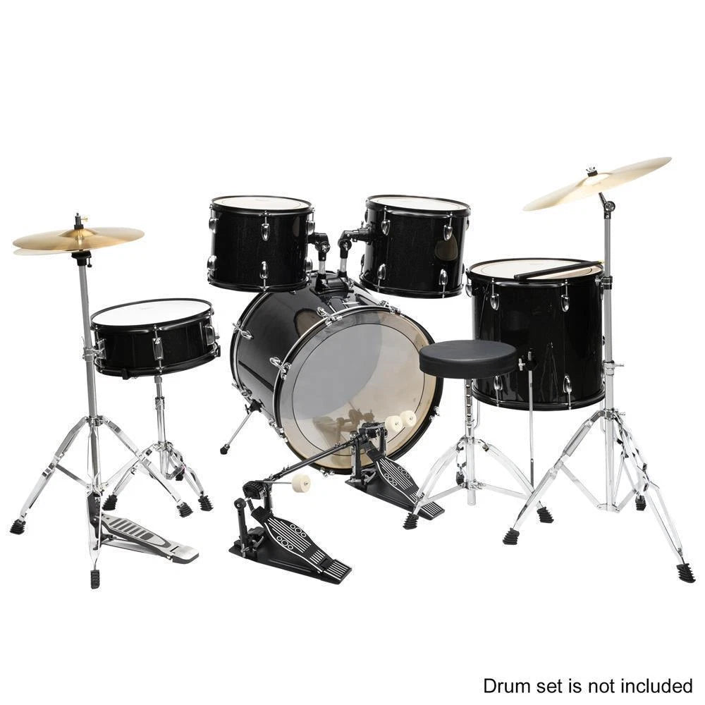 Heavy Duty Double Kick Drum Pedal Dual Chain Bass Foot Percussion