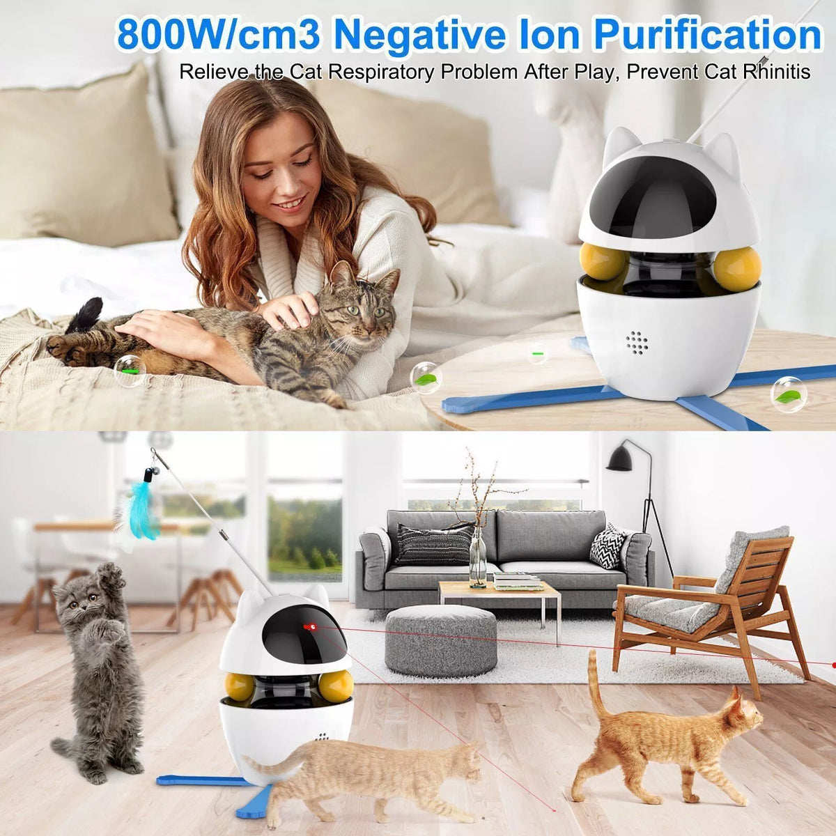 4-in-1 Automatic USB-Powered Cat Toy