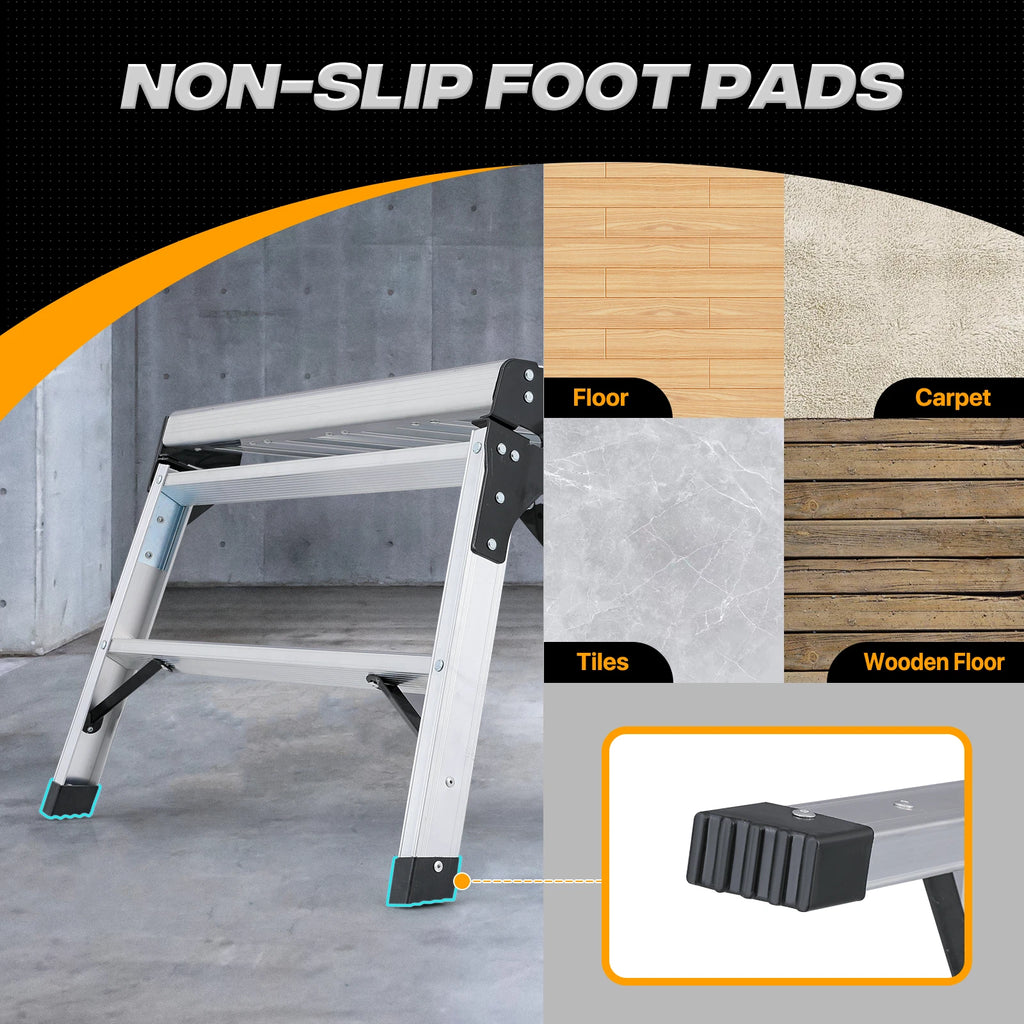 Aluminum Folding Work Platform with Non-Slip Surface 330lb Limit