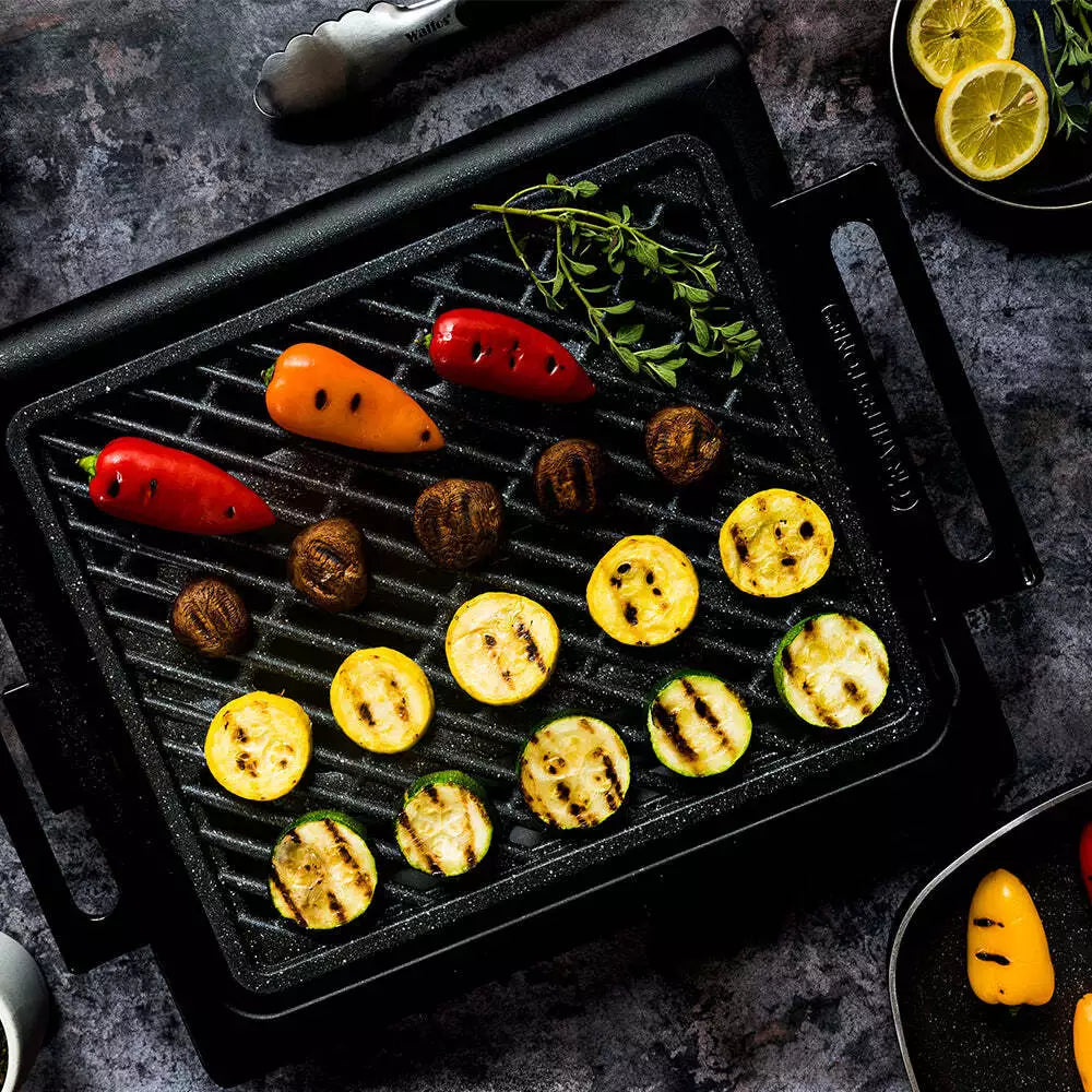 Indoor Smokeless Electric Grill with Nonstick Tray Safe Cool Handles