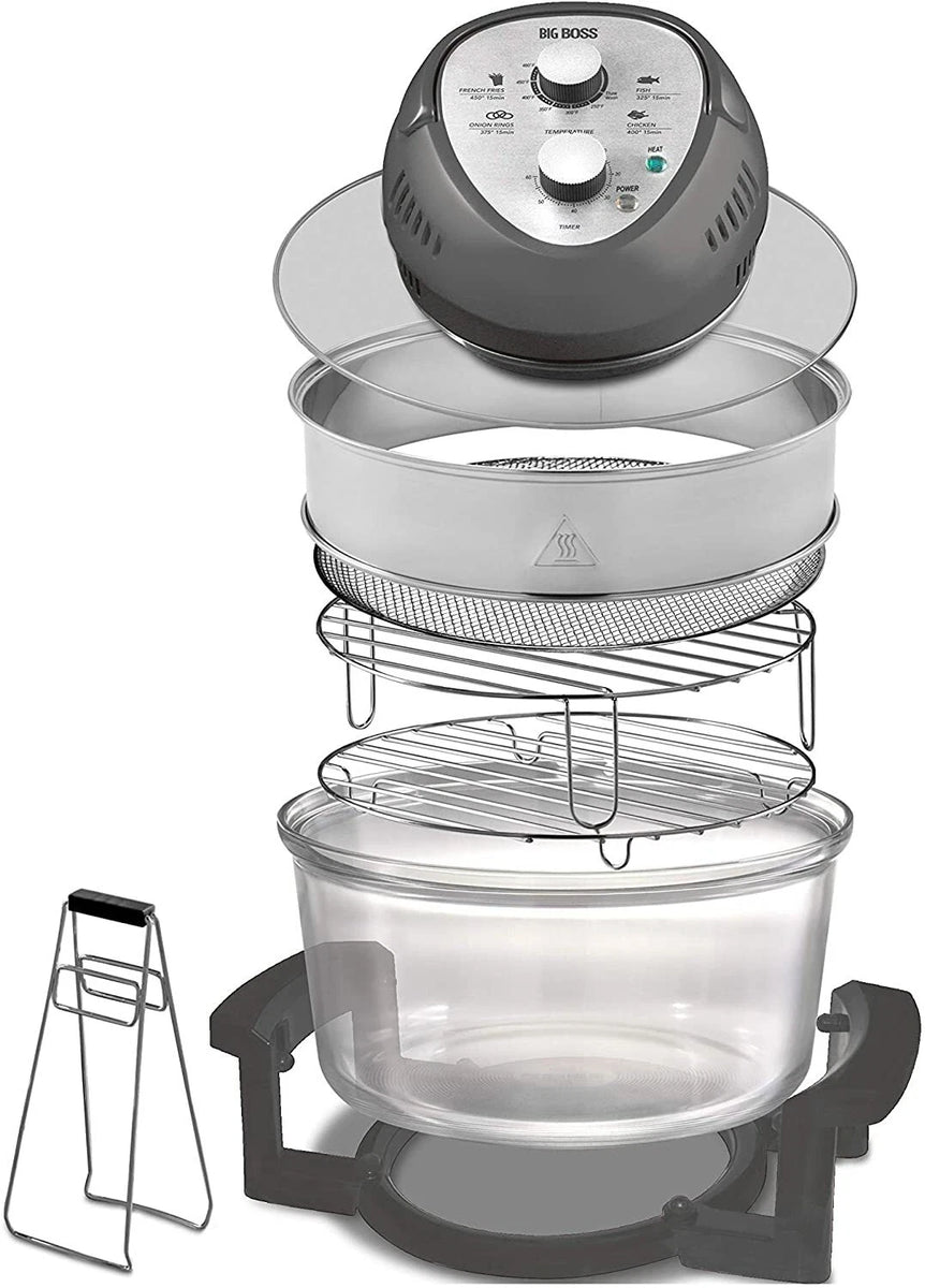 16Qt Oil-Free Air Fryer Oven Combo with Racks & Cookbook