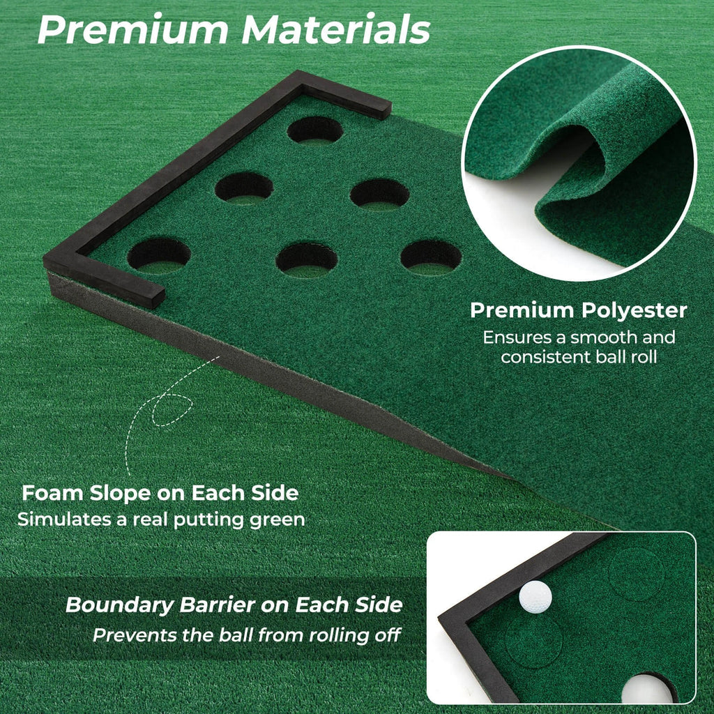 11FT Golf Putting Game Set with Adjustable Putters, Balls & Carry Bag