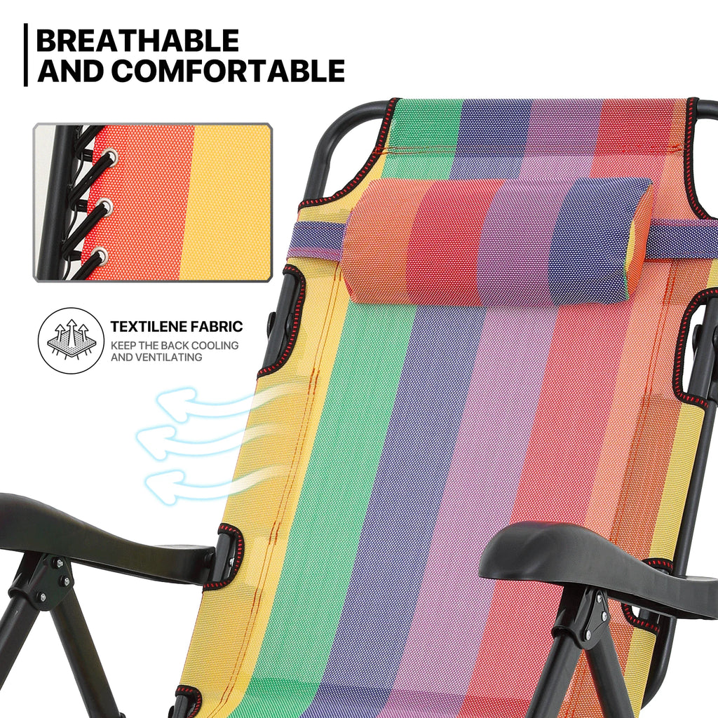 Zero Gravity Recliner Chair with Footrest Camping Patio