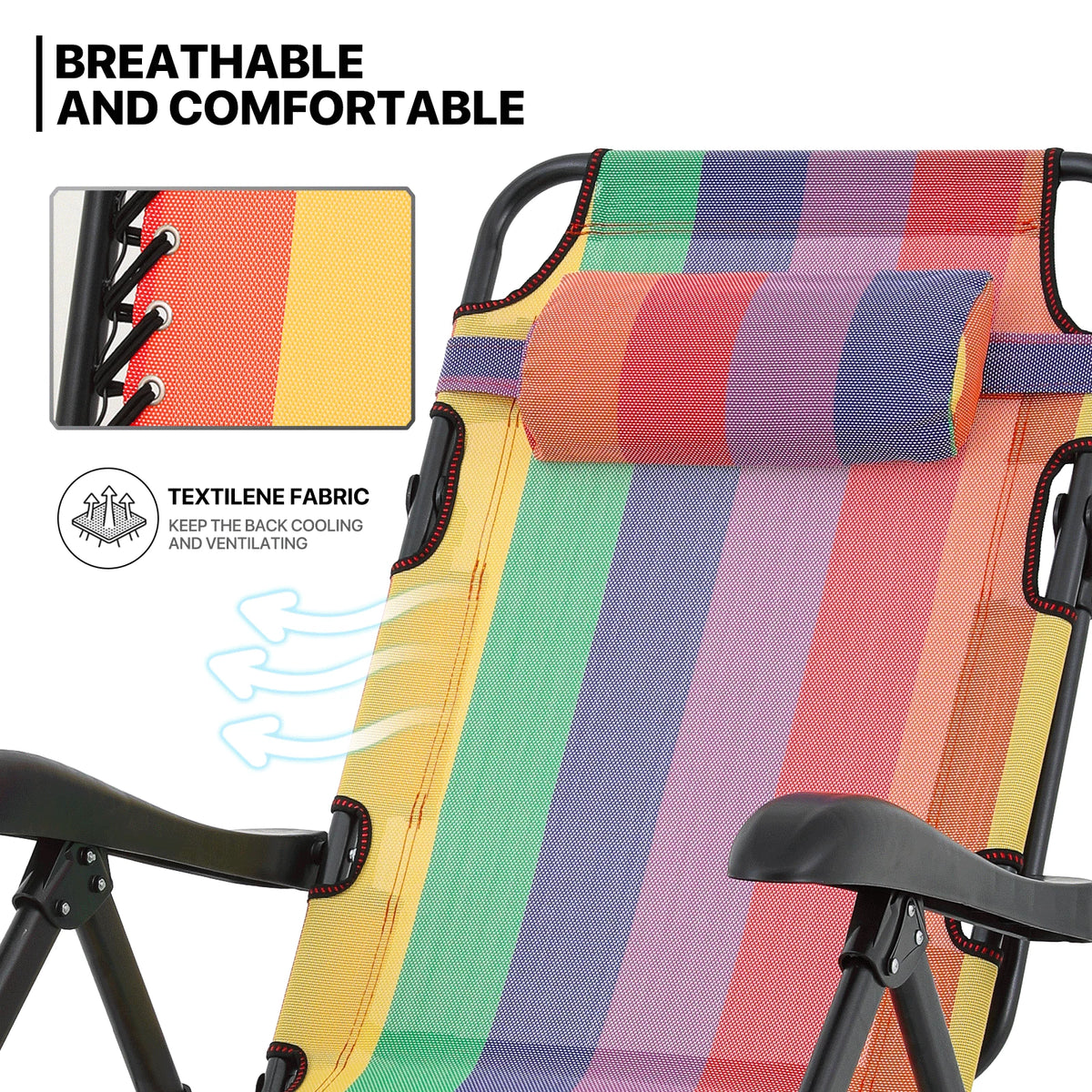 Zero Gravity Recliner Chair with Footrest Camping Patio