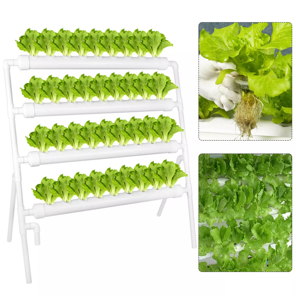 36-Site Hydroponic Grow Kit 4-Layer PVC System with Timer