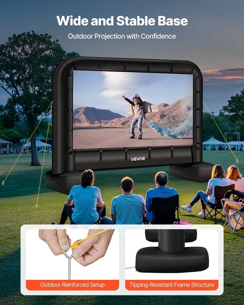 14 ft Inflatable Movie Screen with Quiet Blower and Carry Bag