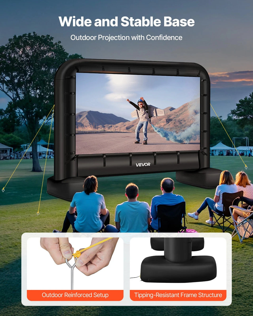 14 ft Inflatable Movie Screen with Quiet Blower and Carry Bag