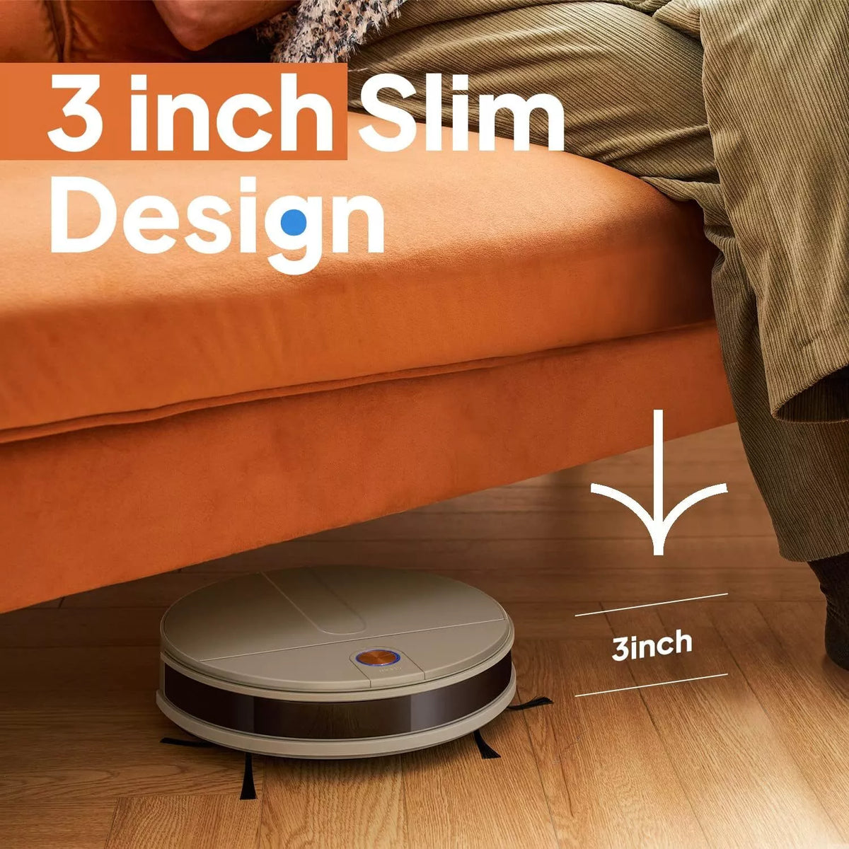 Slim Robot Vacuum with Self-Empty Dock Quiet Cleaning Pet Friendly