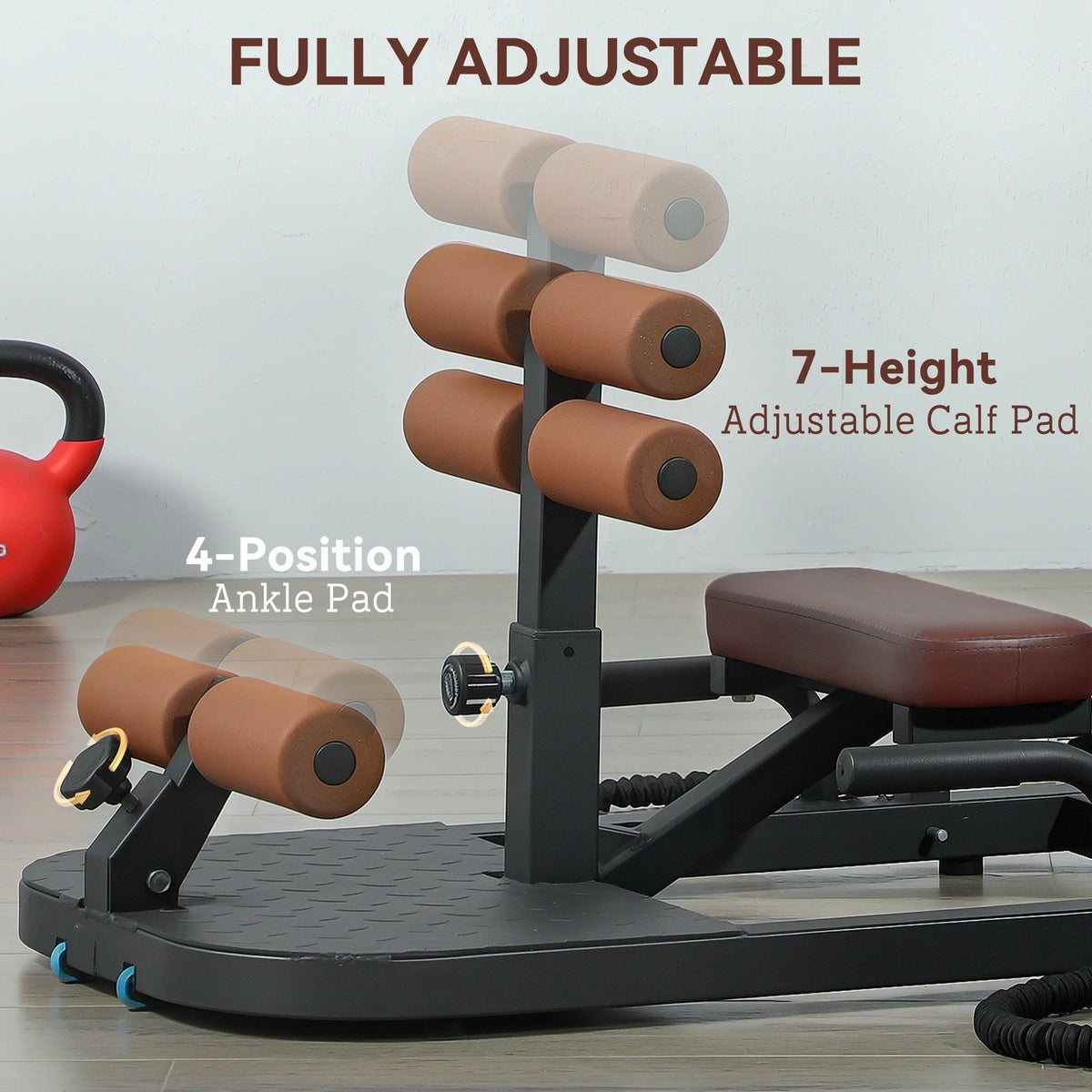 Foldable Sissy Squat Hip Thrust Machine with Push Up Stand Home Gym