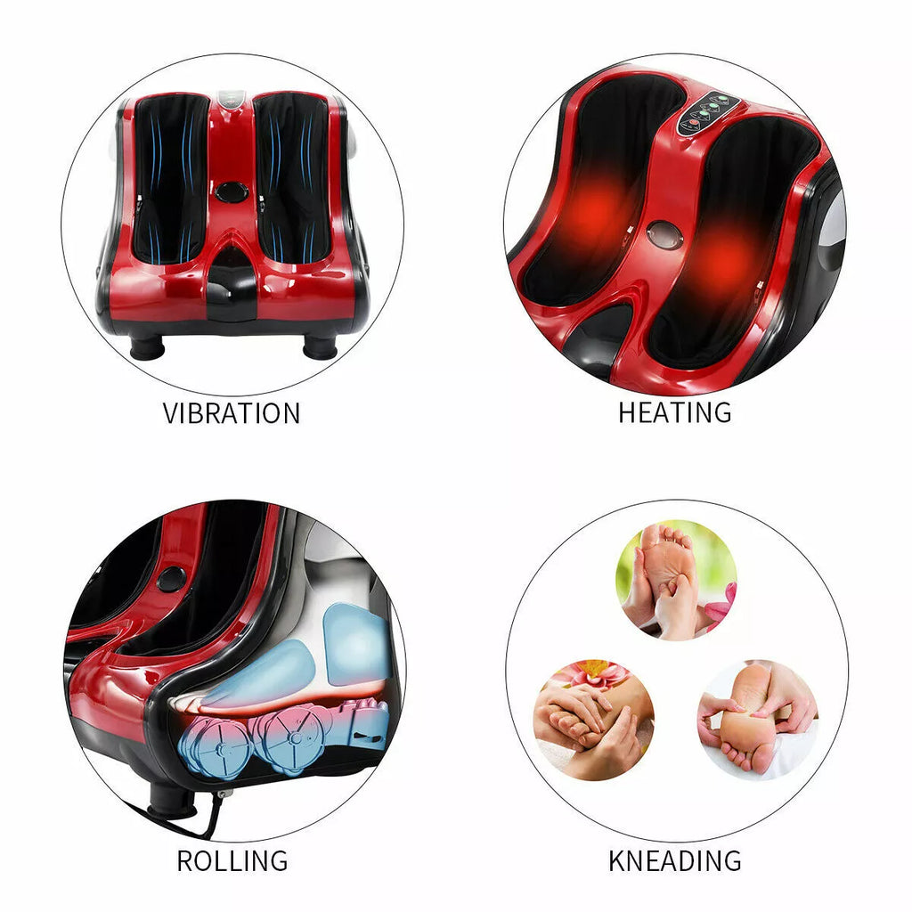 Shiatsu Foot and Calf Massager with Heat, Kneading, Rolling, & Vibration