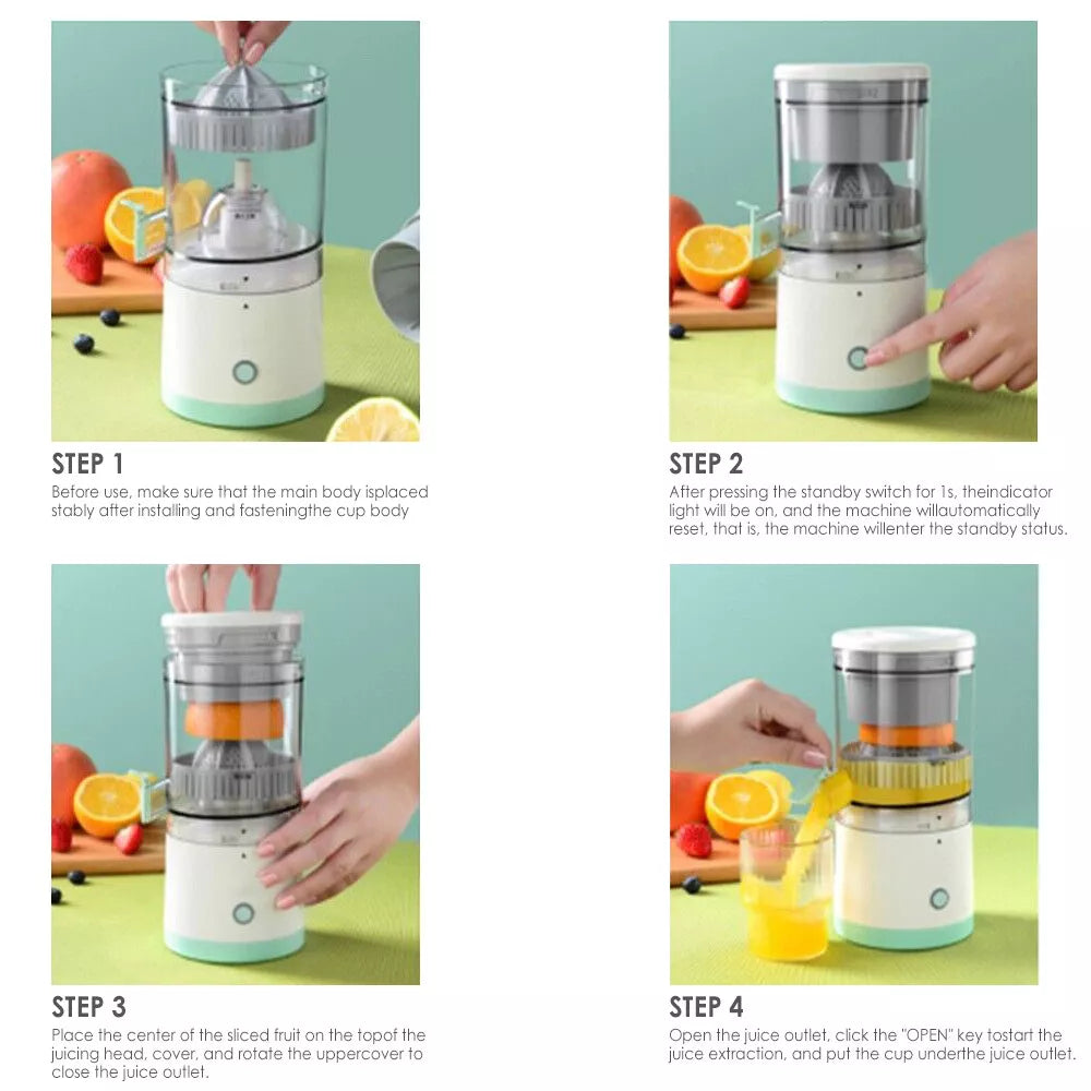 USB Citrus Juicer 140ML Rechargeable Lemon Squeezer