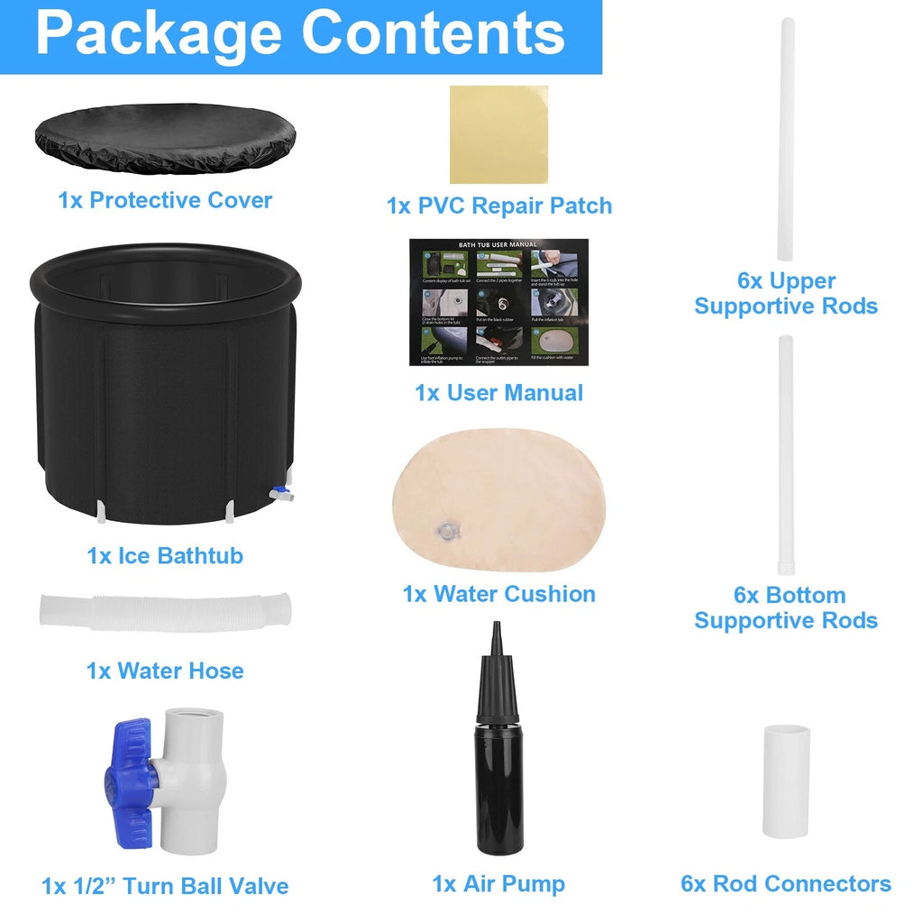 Portable Ice Bath Tub 97Gal Cold Plunge for Muscle Recovery Spa
