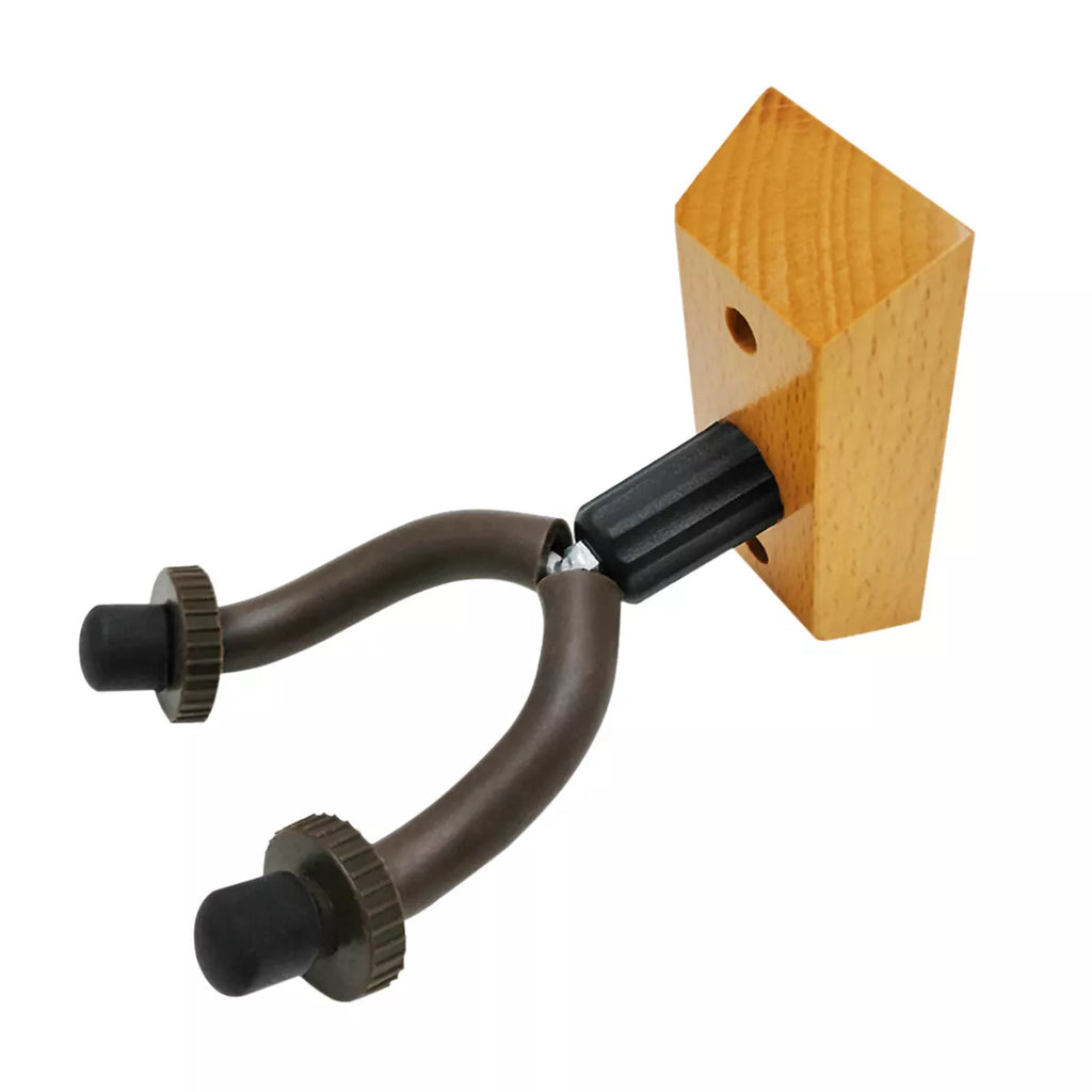 2-Pack Adjustable Guitar Wall Mount Hangers with Wooden Base