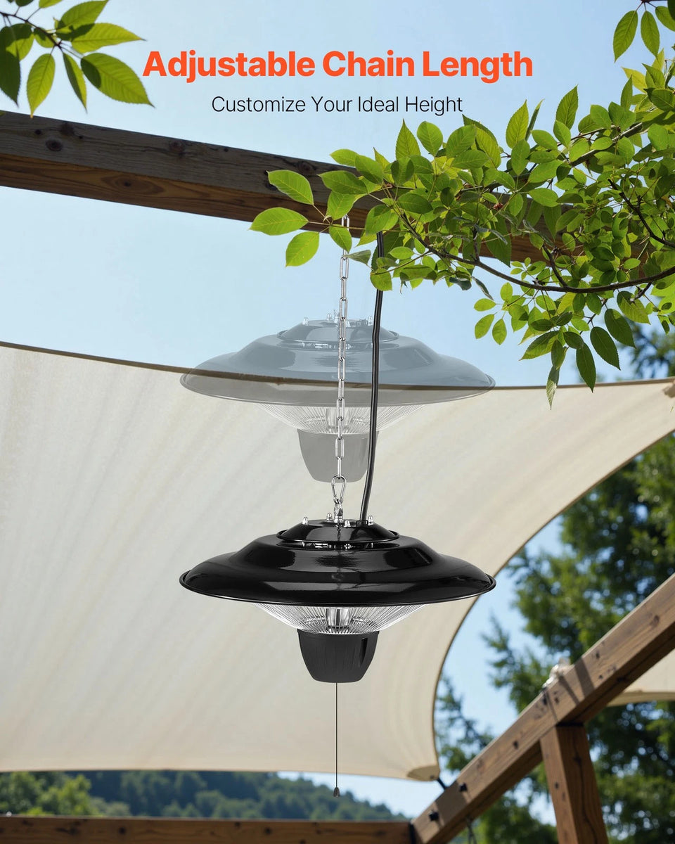 1500W Infrared Hanging Patio Heater Outdoor Ceiling Mount Warmth