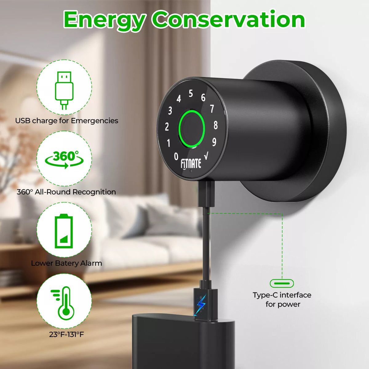 Smart Fingerprint Door Lock with Keypad and App Control