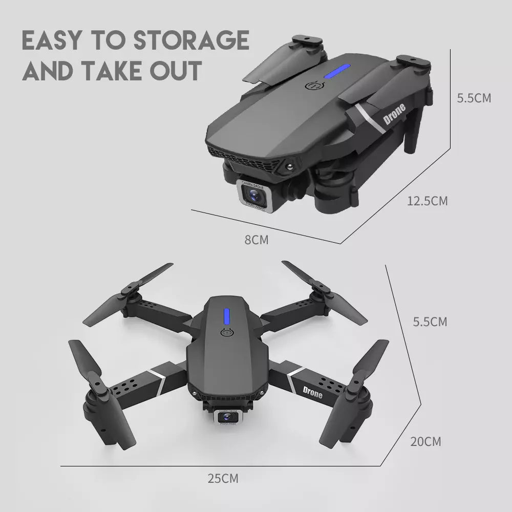 Foldable RC Drone 4K Dual Camera 120° Wide-Angle