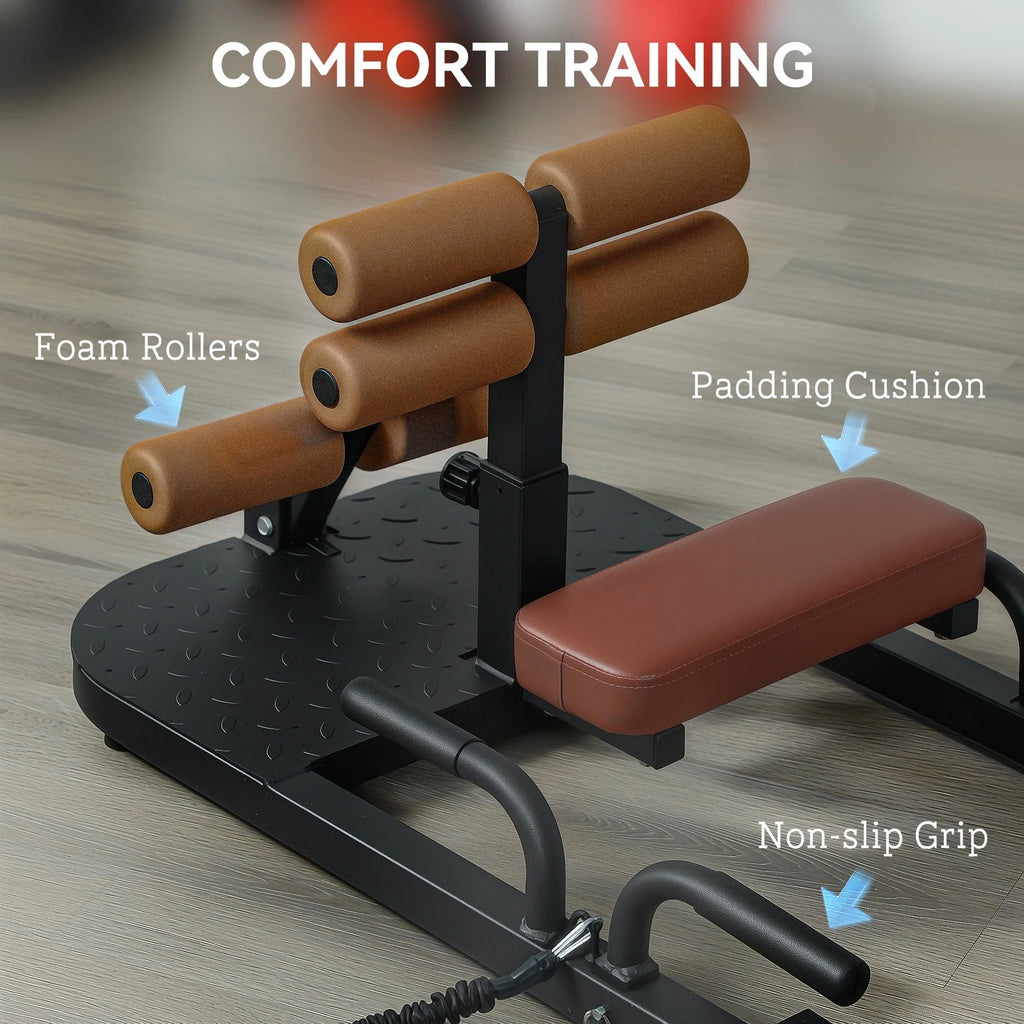 Foldable Sissy Squat Hip Thrust Machine with Push Up Stand Home Gym