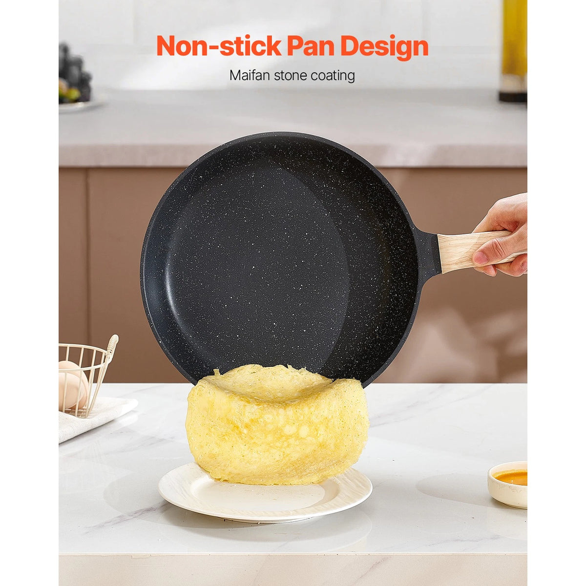 17-Piece Granite Nonstick Pots and Pans Set with Lids for All Stovetops