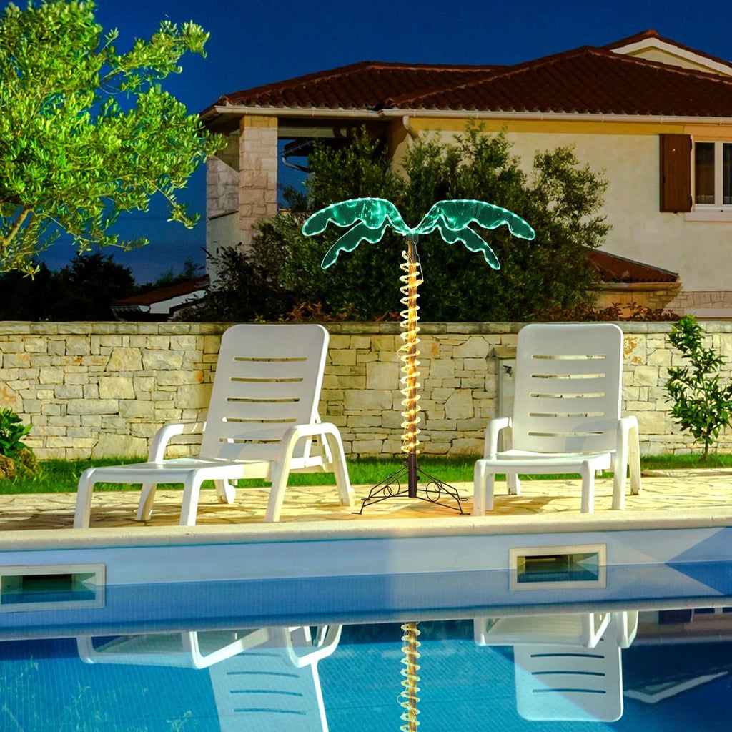 Tropical 4FT LED Coconut Tree for Outdoor Christmas and Patio Decoration