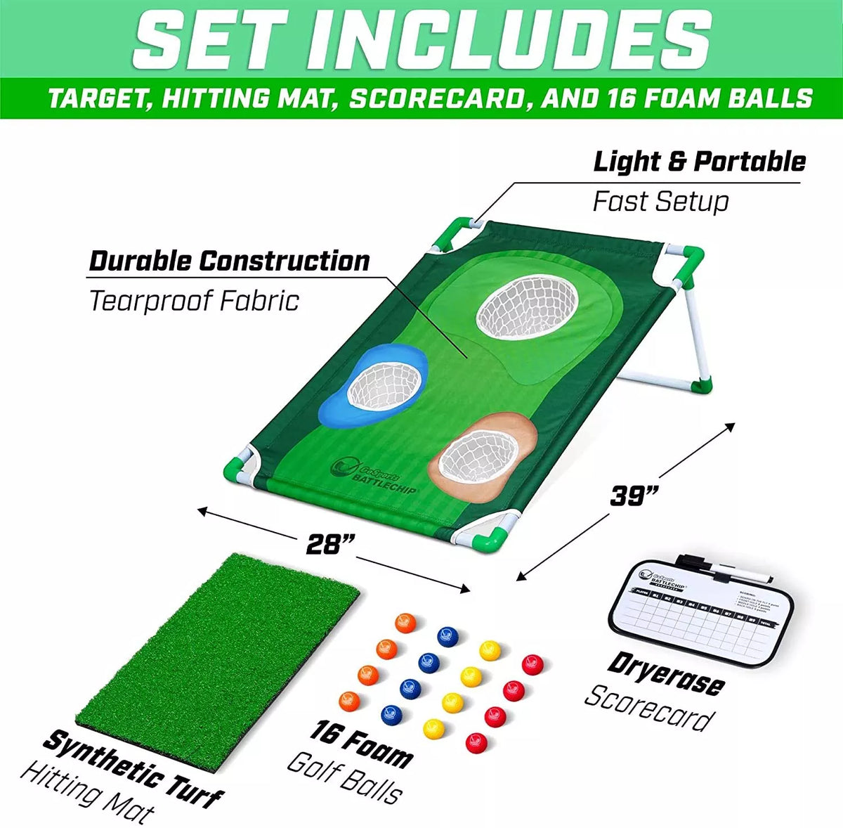 BattleChip Backyard Golf Cornhole Game Set