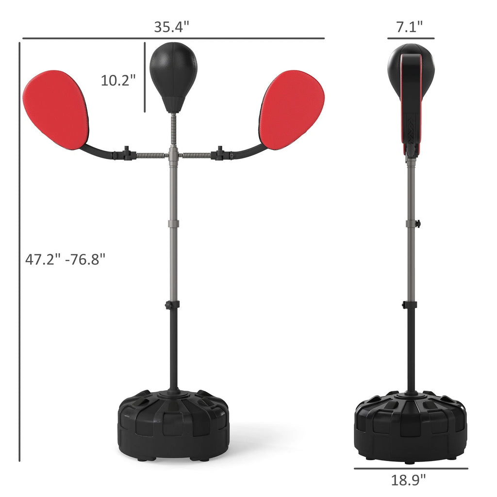 Soozier Adjustable 3-in-1 Boxing Training Stand with Speed Bag and Target Arms