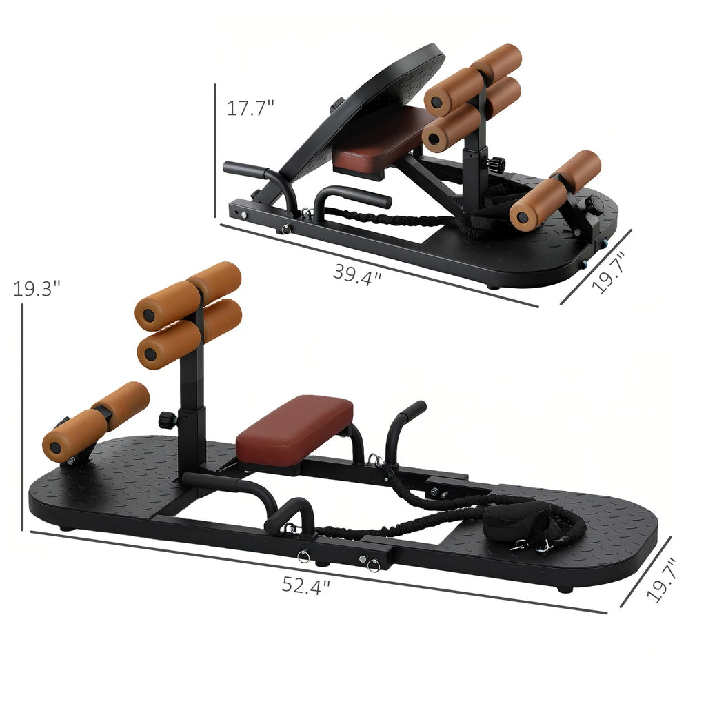 Foldable Sissy Squat Hip Thrust Machine with Push Up Stand Home Gym