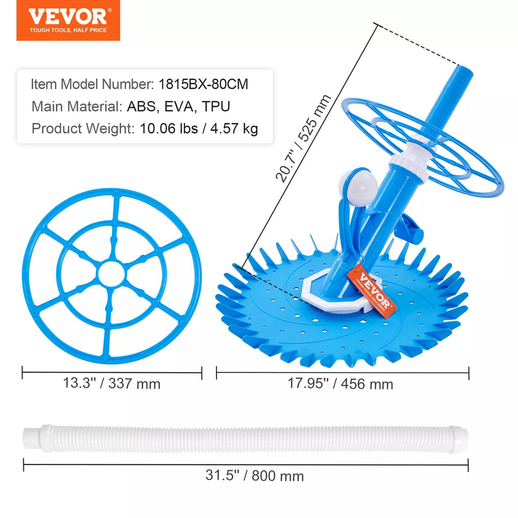 Automatic Suction Pool Cleaner Quiet Operation